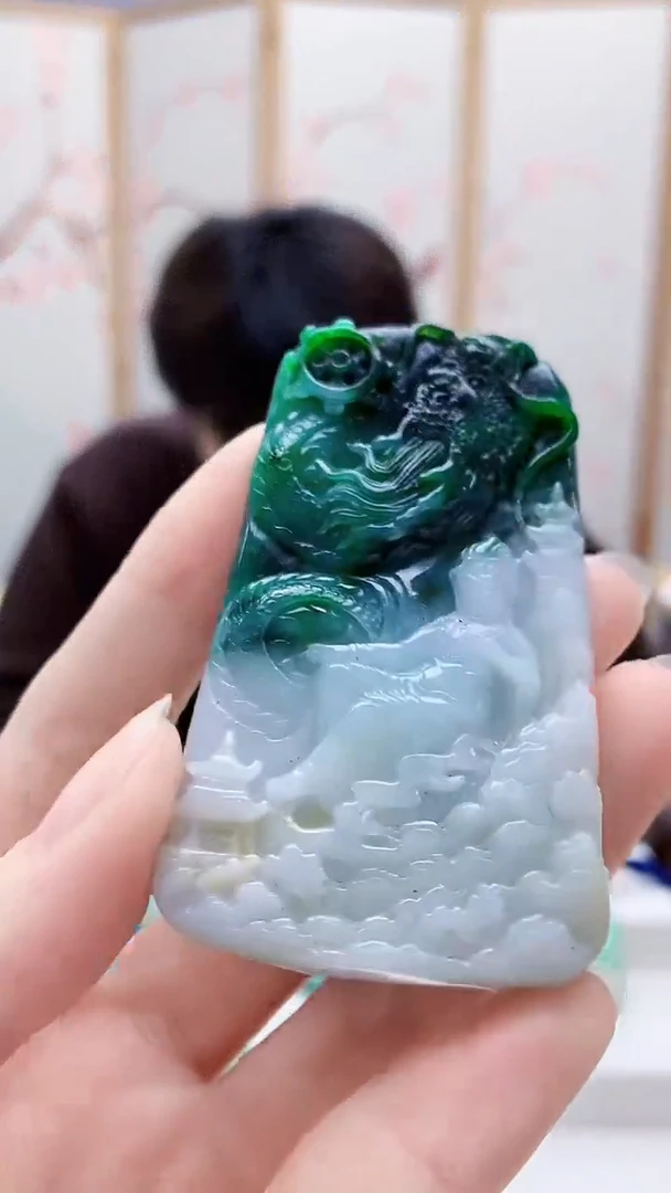 未镶嵌定制翡翠5145ry-毛货挂件57