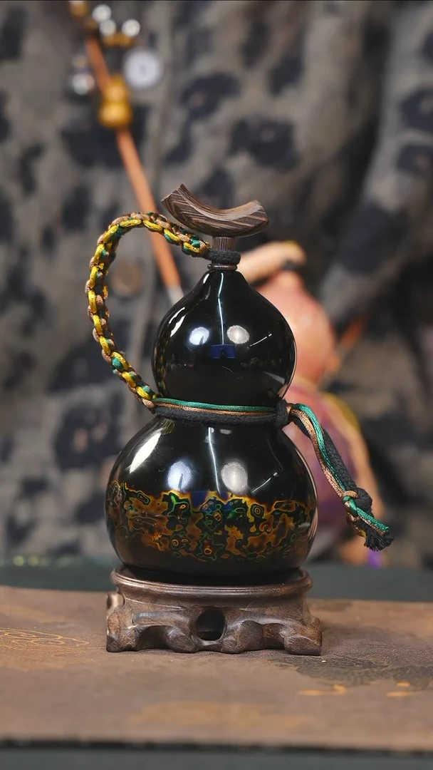 【闪购商品】RY177漆艺酒葫芦不包手串及旋转底座