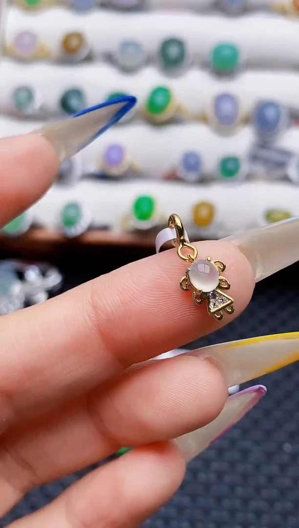 银S925镶嵌戒指翡翠0089