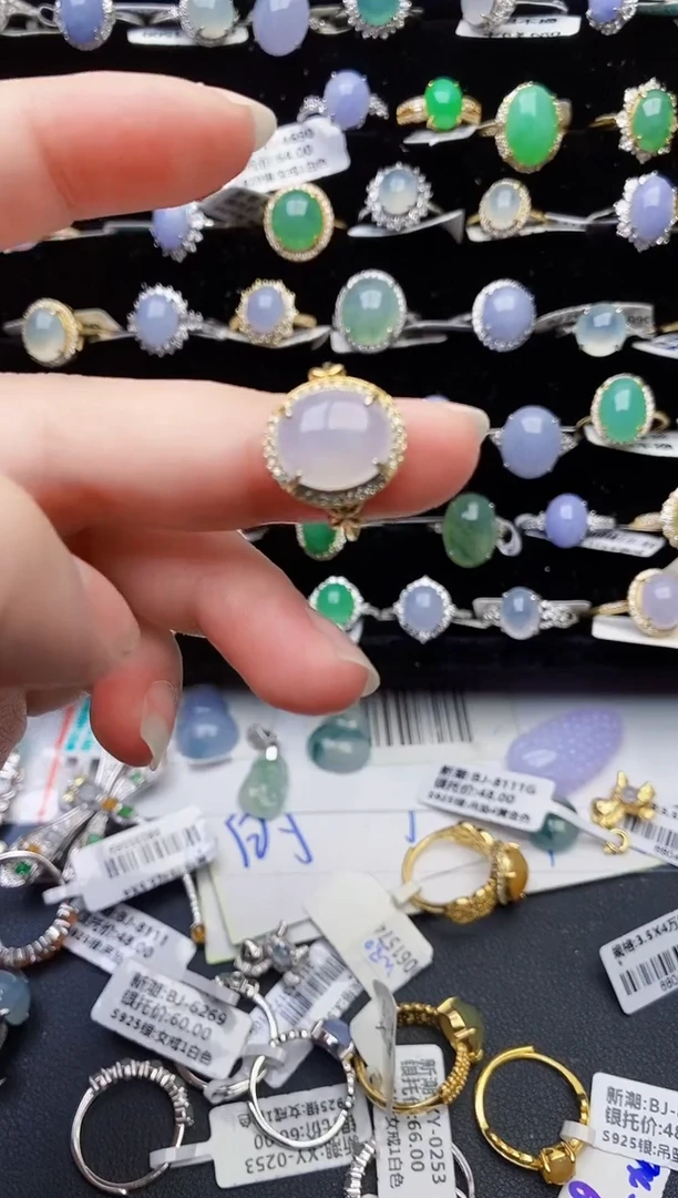 颈饰银S925镶嵌翡翠0543