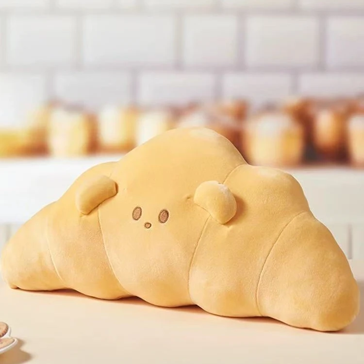 法式牛角包小羊抱枕柔软玩偶公仔  60厘米 （手工测量误差2-5厘米）