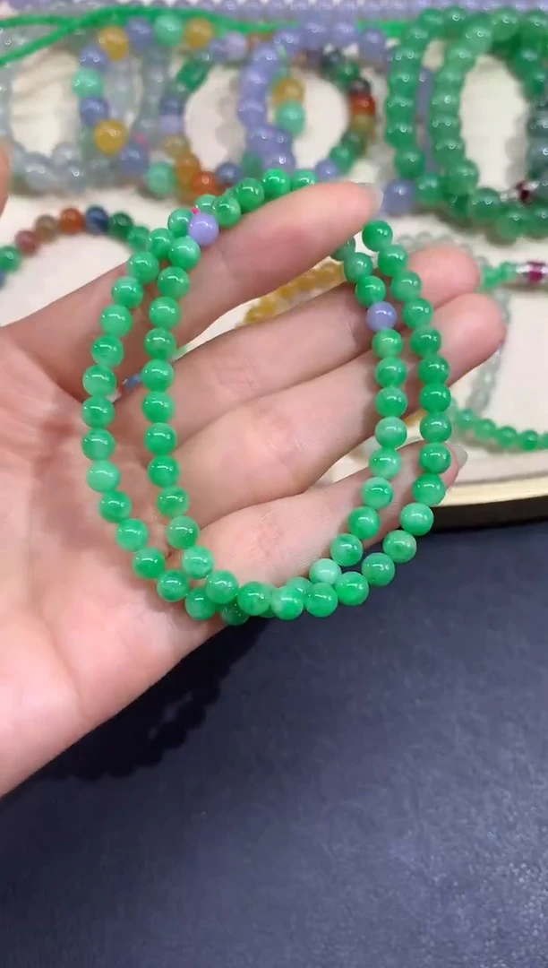 未镶嵌手串翡翠a167手串|3980多样性发其一