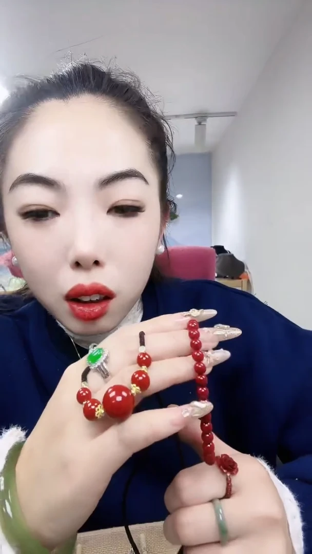 【闪购商品】蔷薇辉石颈饰未镶嵌朱砂转运珠项链+朱砂手链
