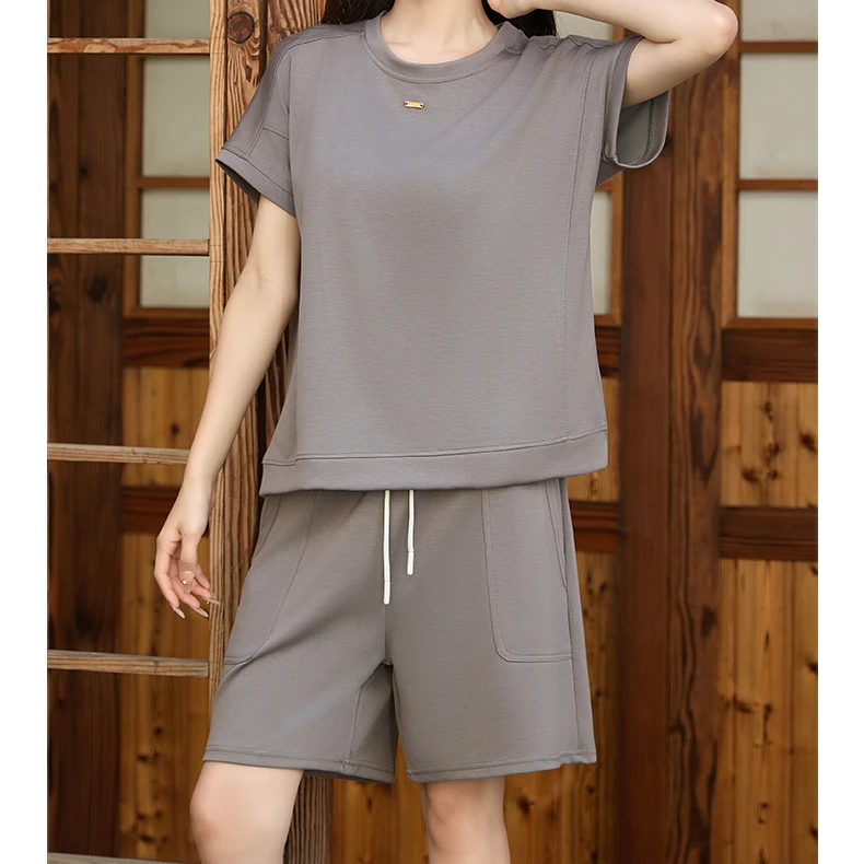 0519-06  女款时尚休闲短袖套装  XSY   H05