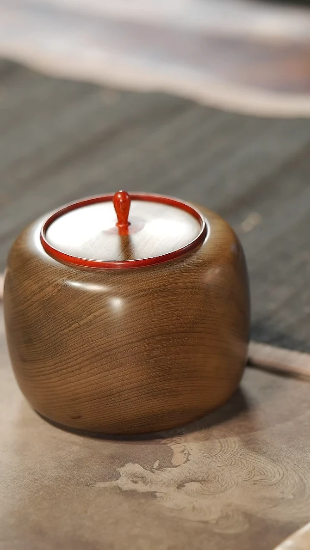 【闪购商品】金丝楠木雕093微瑕茶仓茶叶罐
