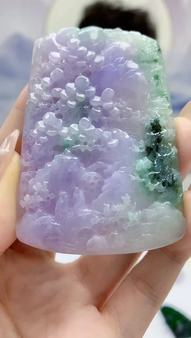 定制翡翠未镶嵌4688jw-毛货挂件142