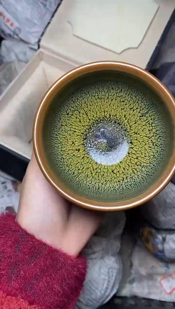【闪购商品】茶盏绿鹧鸪 将军 盏三疯建盏茶器