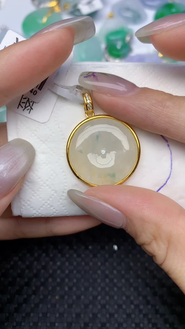 颈饰银S925镶嵌翡翠天然缅甸翡翠a货百元以上9元证书费自理