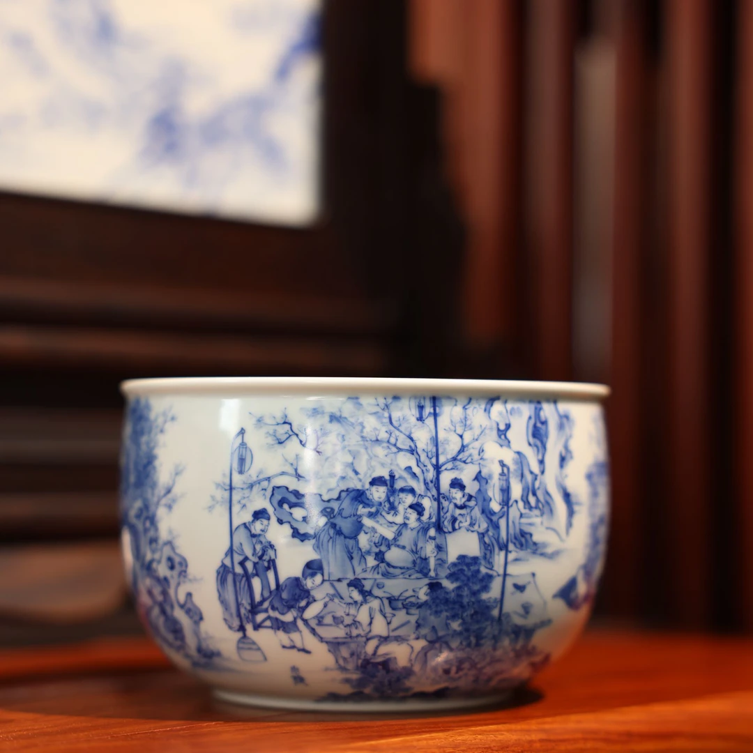 慢生堂春桃李夜宴图水洗