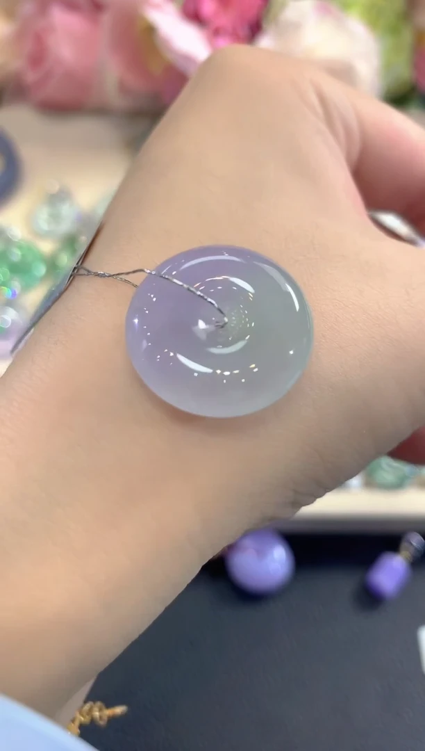 吊坠(不含链)未镶嵌翡翠春日珠宝 B88  紫货有色差