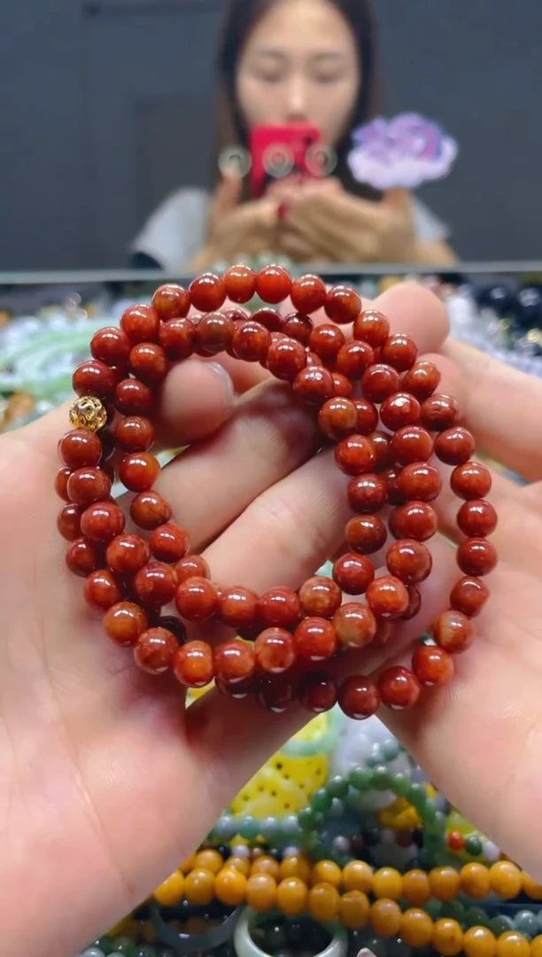 颈饰未镶嵌翡翠6MM/X/翡翠A货，一件也是批发价
