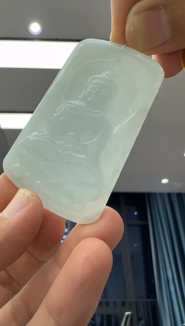 颈饰未镶嵌翡翠天然翡翠A货孤品一件