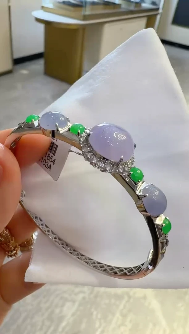 翡翠手镯18K金镶嵌多样性团购批量发一件