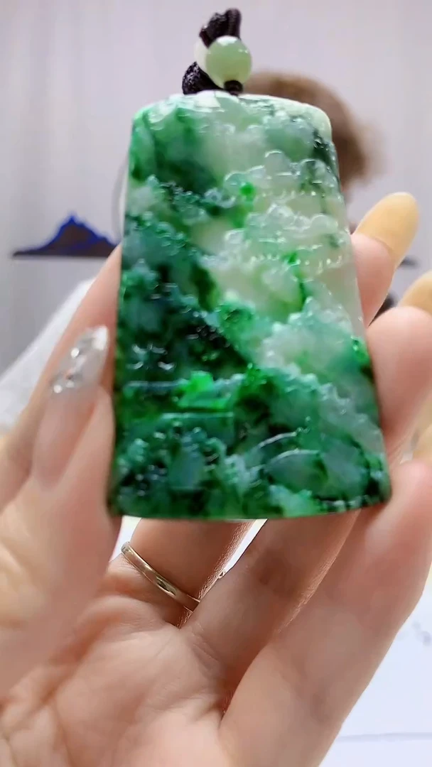 定制翡翠未镶嵌4868DD-毛货挂件69