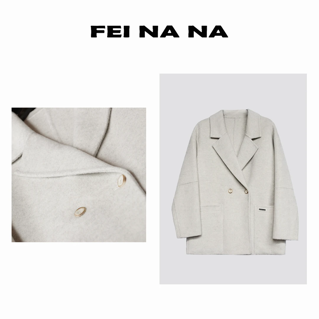 【NY】2025冬季新款羊绒羊毛天丝双面毛呢时高端大衣外套女112101