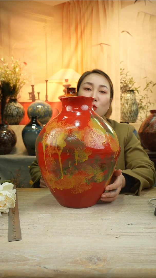 高34口11高温陶瓷花瓶花器