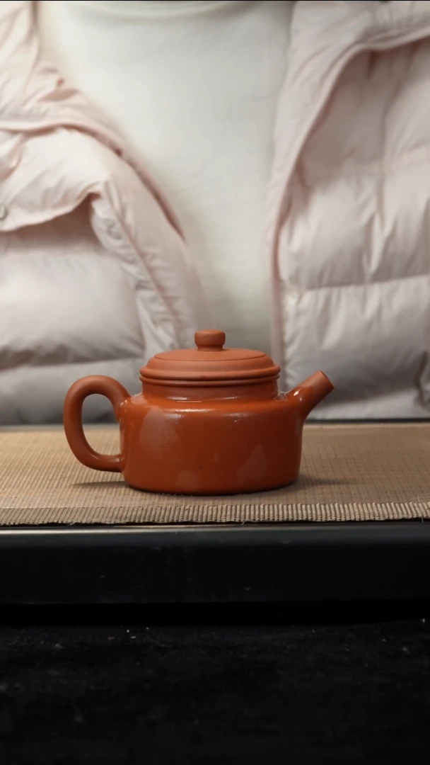 紫砂茶盏生砂朱泥德钟180CC