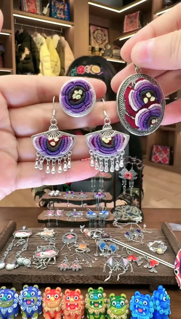 【闪购商品】织绣150戒指耳环吊坠一套