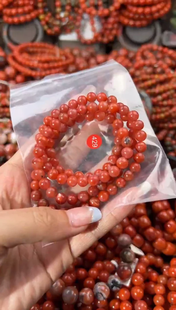 未镶嵌手串南红玛瑙6+