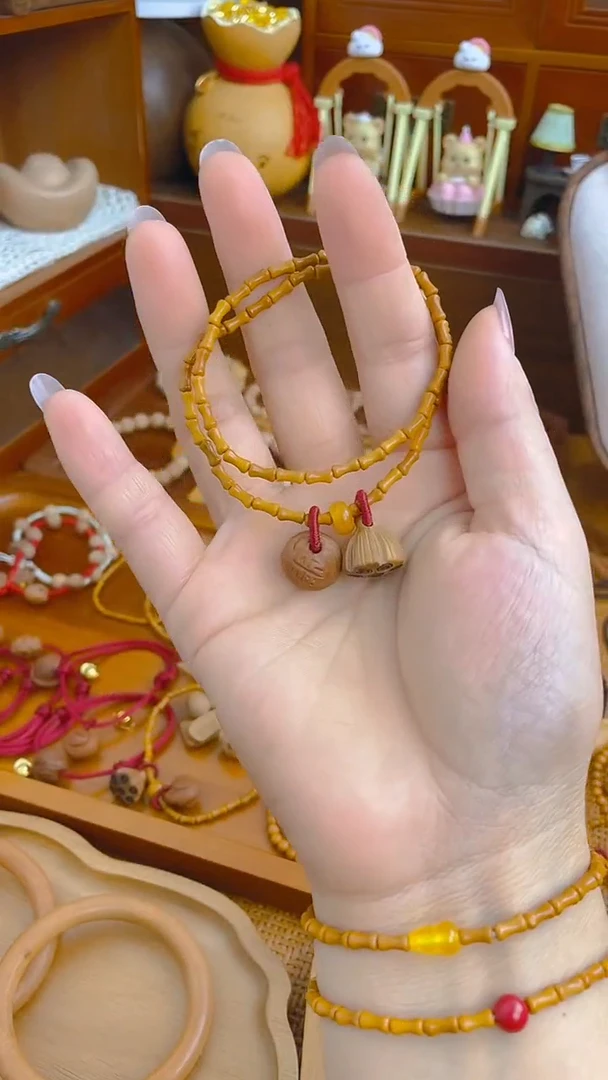 手串/手链核桃竹节手串一物一拍好运连连款双圈