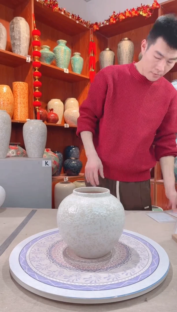 【闪购商品】瓶茶白 小号 陶瓷花瓶 无花