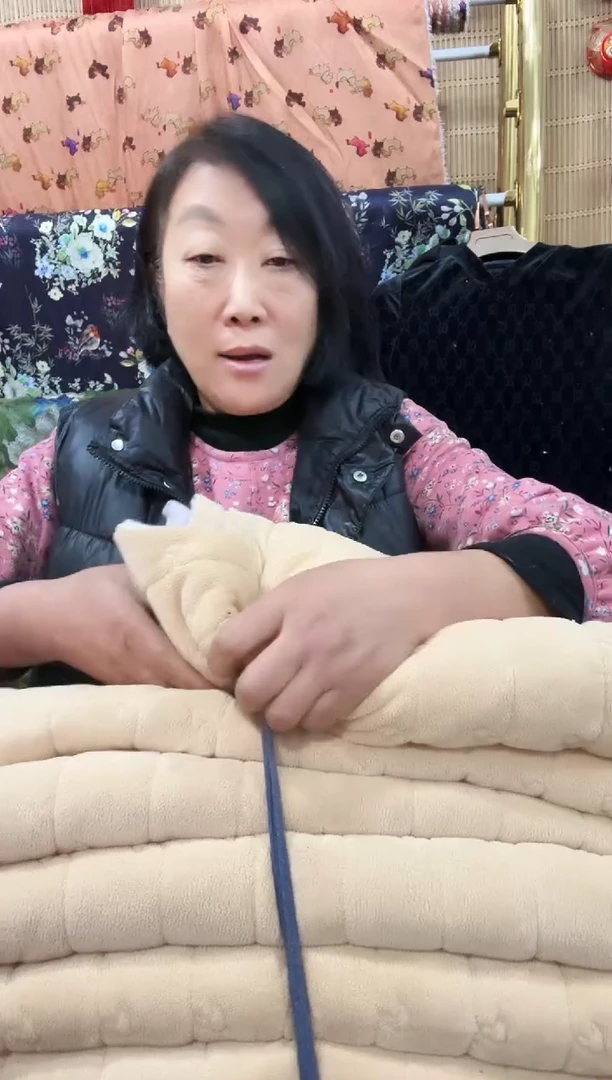 （带残）女士中码加厚款含羊毛蚕丝女棉裤裁片两条紫色