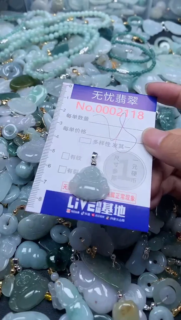 翡翠未镶嵌吊坠(不含链)2118