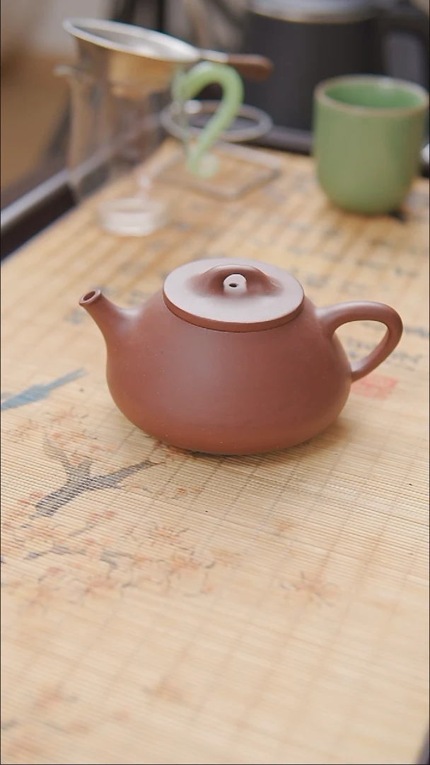 茶壶紫砂紫泥  金鱼嘴石瓢壶
