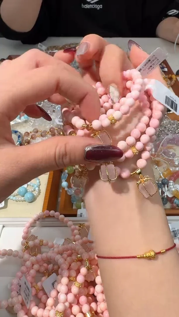 【闪购商品】水晶手链未镶嵌D063粉贝礼物盒子设计款