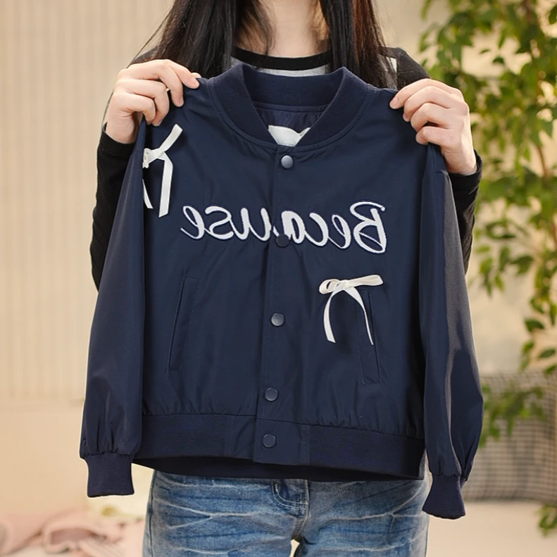 女童外套春装2025新款洋气时尚女孩棒球服童装上衣春装Q62293