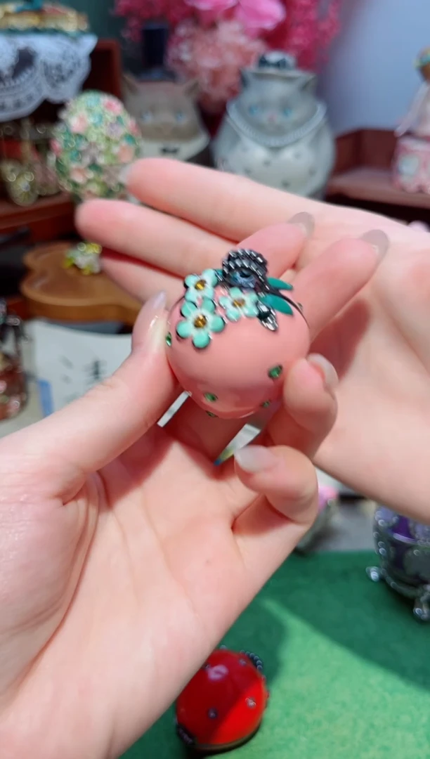 瓷片复古福利款珐琅彩首饰盒摆件送人自留