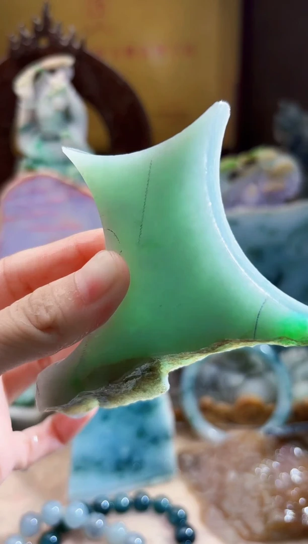 未镶嵌挂件翡翠A货柠优6034
