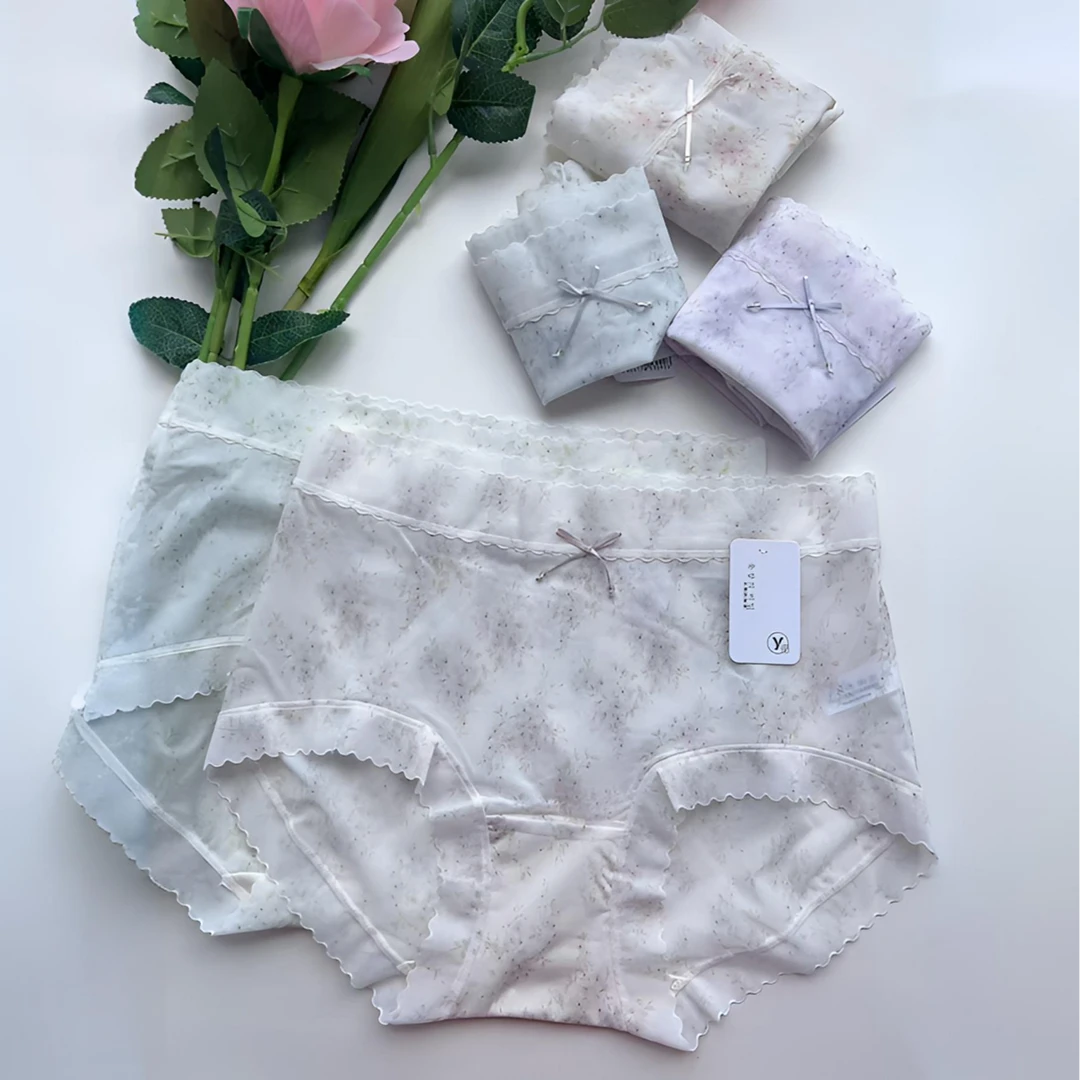 3090抗菌内裤田园碎花冰丝无痕设计丝滑凉爽亲肤透气健康舒适