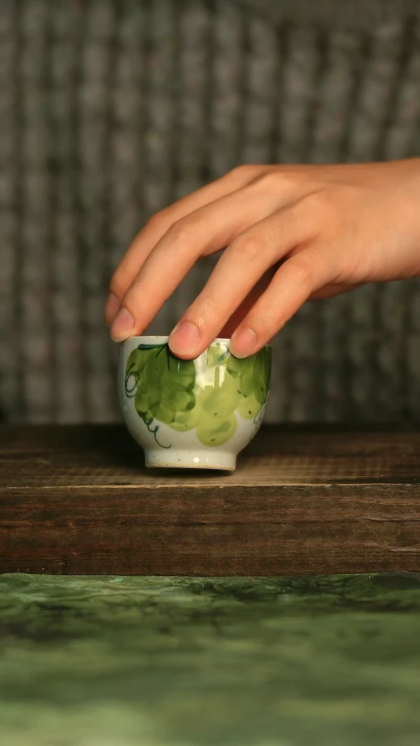 陶瓷青诗集手工手绘瓷器