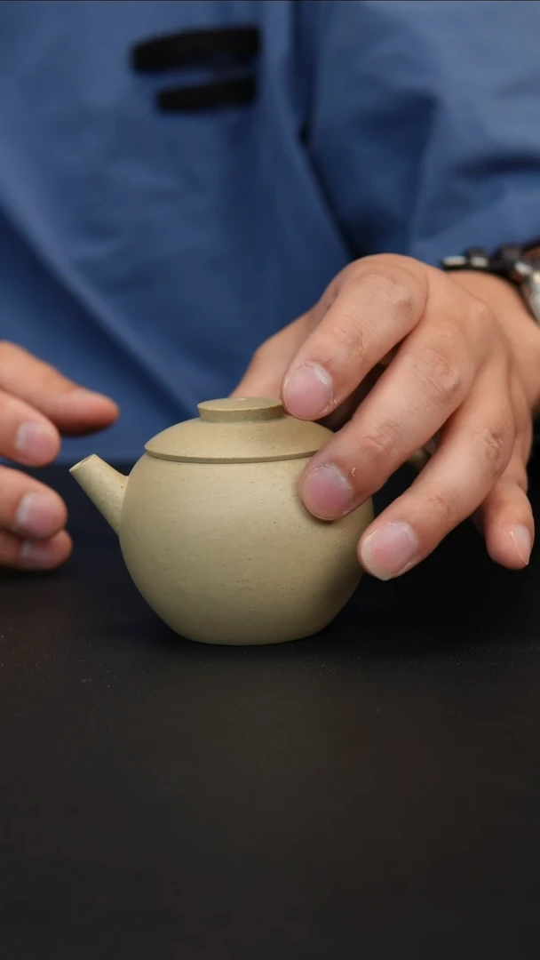 茶壶紫砂紫砂壶微瑕墨绿巨轮