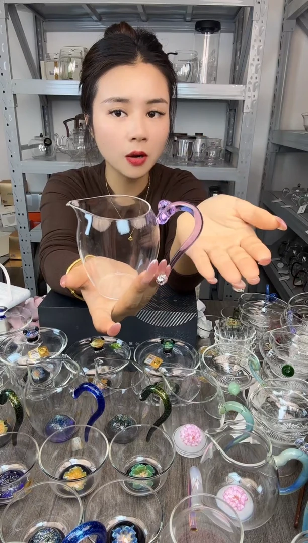 手工艺品玻璃禾器 怡莲公道杯 孤品