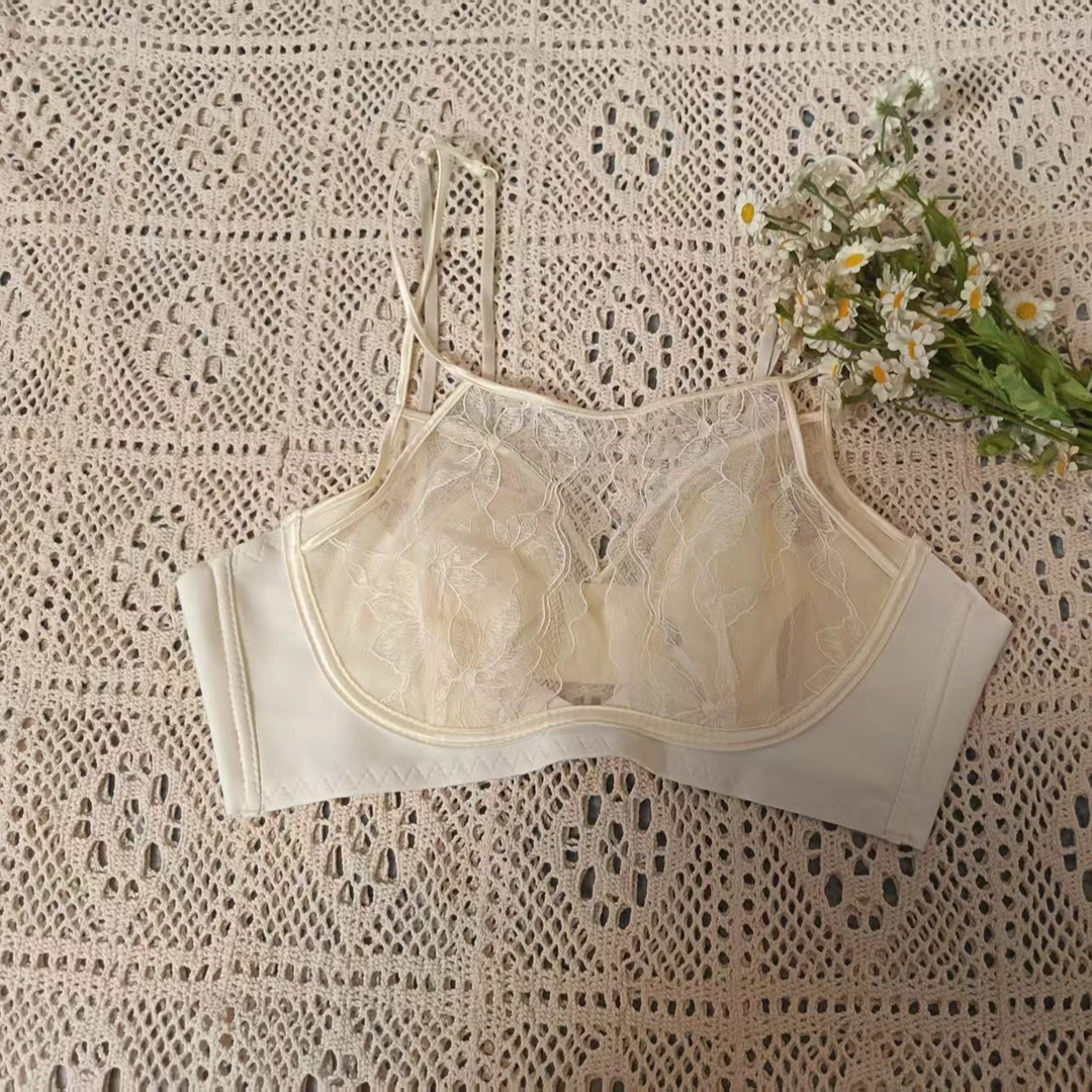 【主播推荐】法式背心夏天内搭超薄款蕾丝吊带抹胸美背