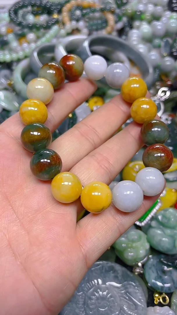 颈饰未镶嵌翡翠13mm/ P /翡翠A货，一件也是批发价