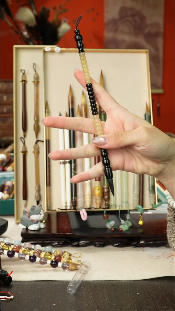 11号孤品高货毛笔链接 清水试笔 蘸墨不退