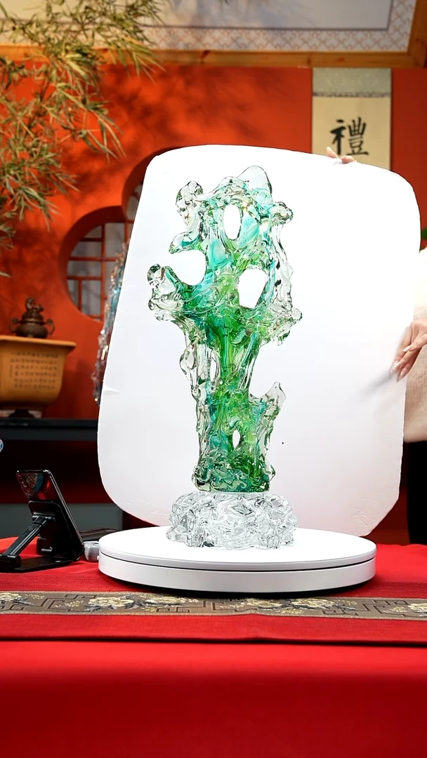 手工艺品琉璃慈*太湖石