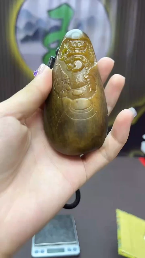 和田玉未镶嵌把件手把