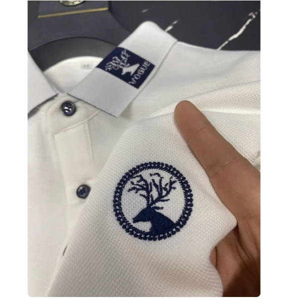 ZaSaFran男士短袖t恤新款翻领时尚个性刺绣夏季保罗POLO衫潮流T桖