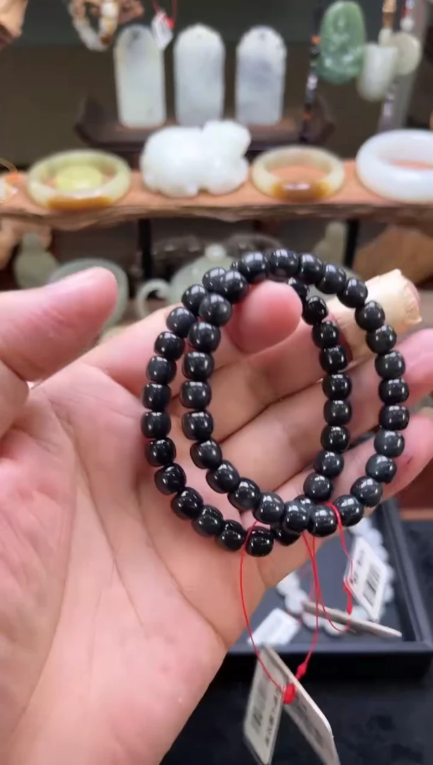 【闪购商品】和田玉手串未镶嵌卡8若羌毛毛矿老型 多样性发一