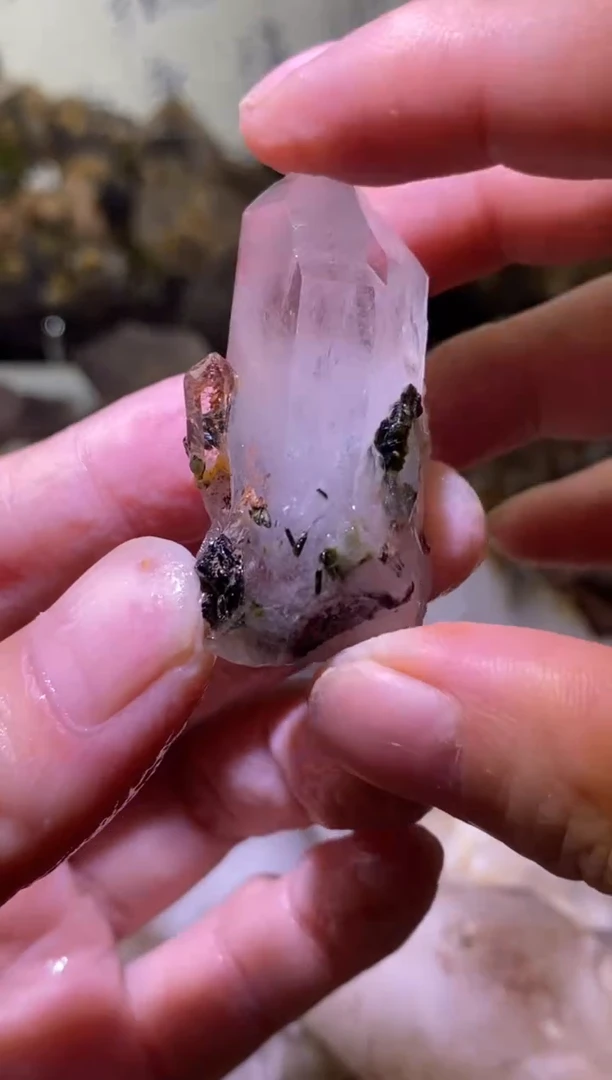 未镶嵌珠宝半成品水晶108号四川美姑超七花园水晶