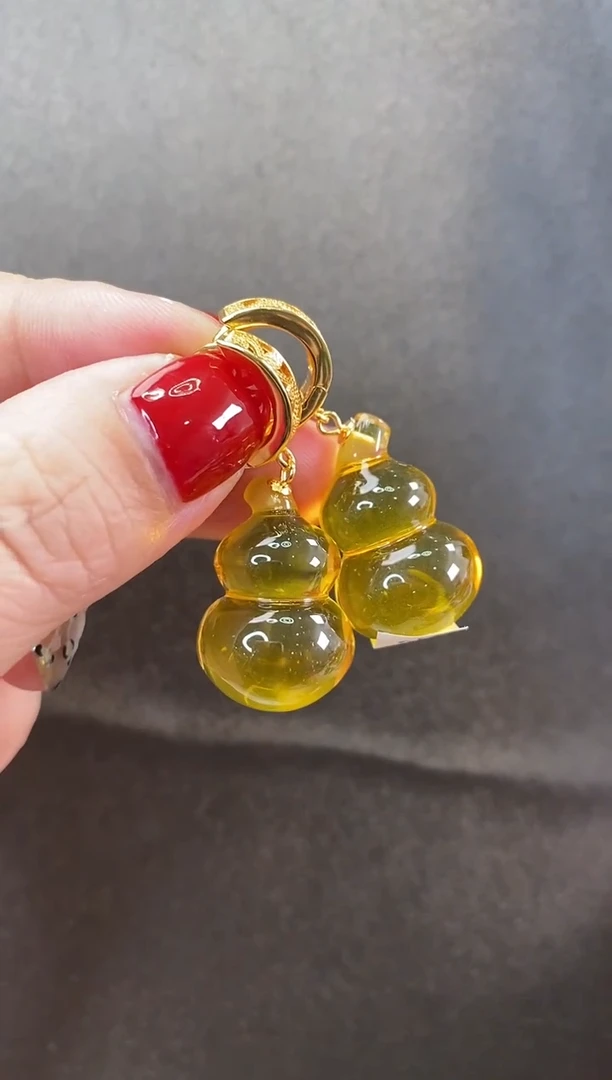 【闪购商品】琥珀耳饰未镶嵌耳环