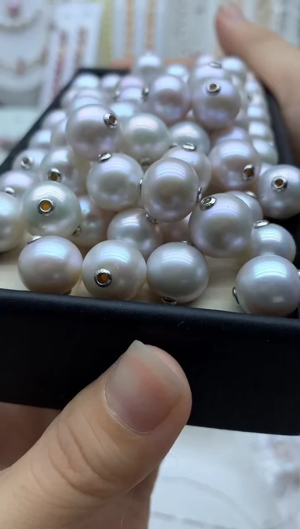 淡水珍珠银S925镶嵌吊坠(不含链)多样性发其一