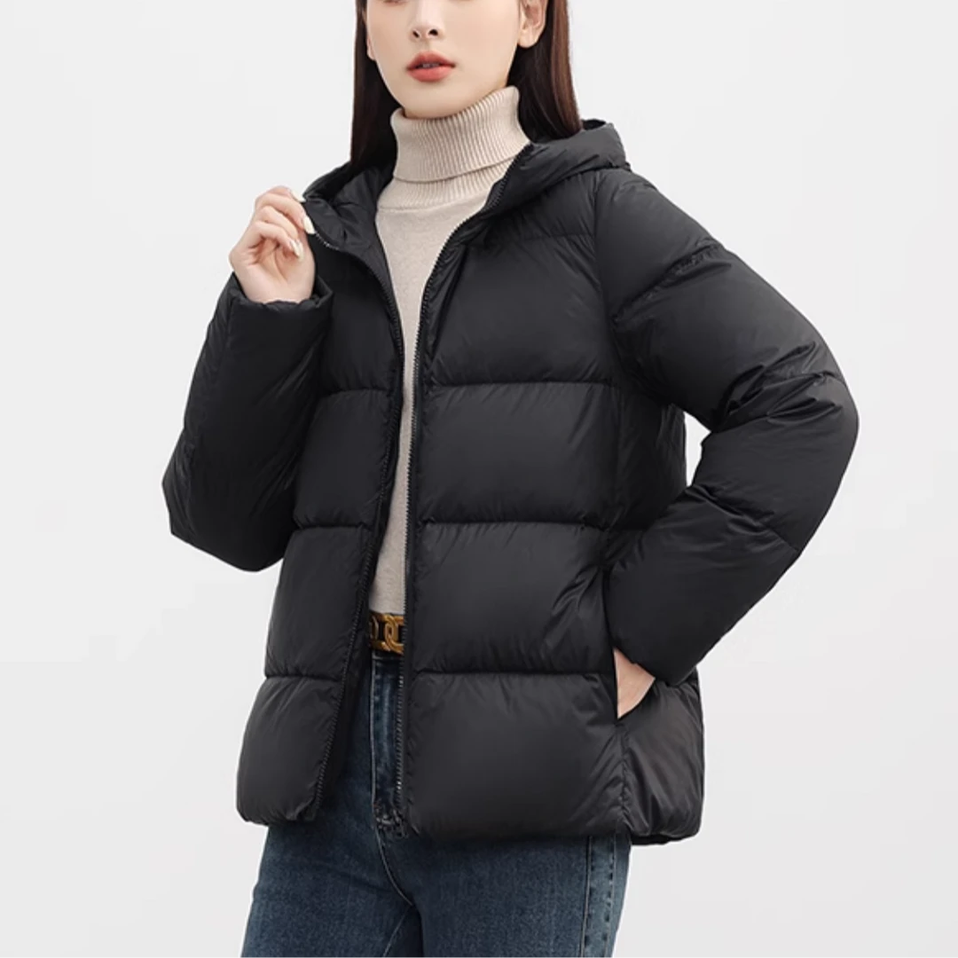 【管管专属】2024年冬季新款羽绒服女短款小个子连帽外套 KLZ-D005