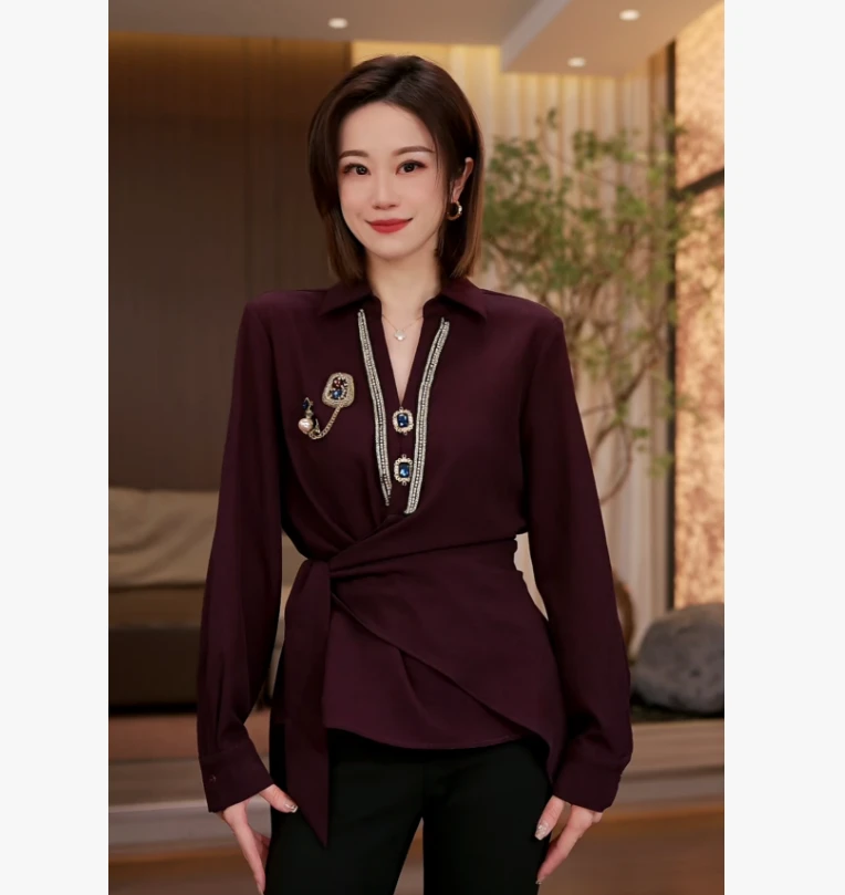 【高阶美学】Molly 时尚气质显瘦轻奢重工洋气优雅 上衣 M2530303