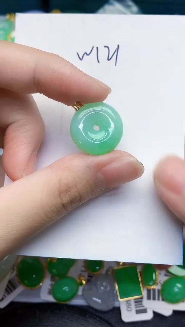 【闪购商品】翡翠颈饰18K金镶嵌0000000001