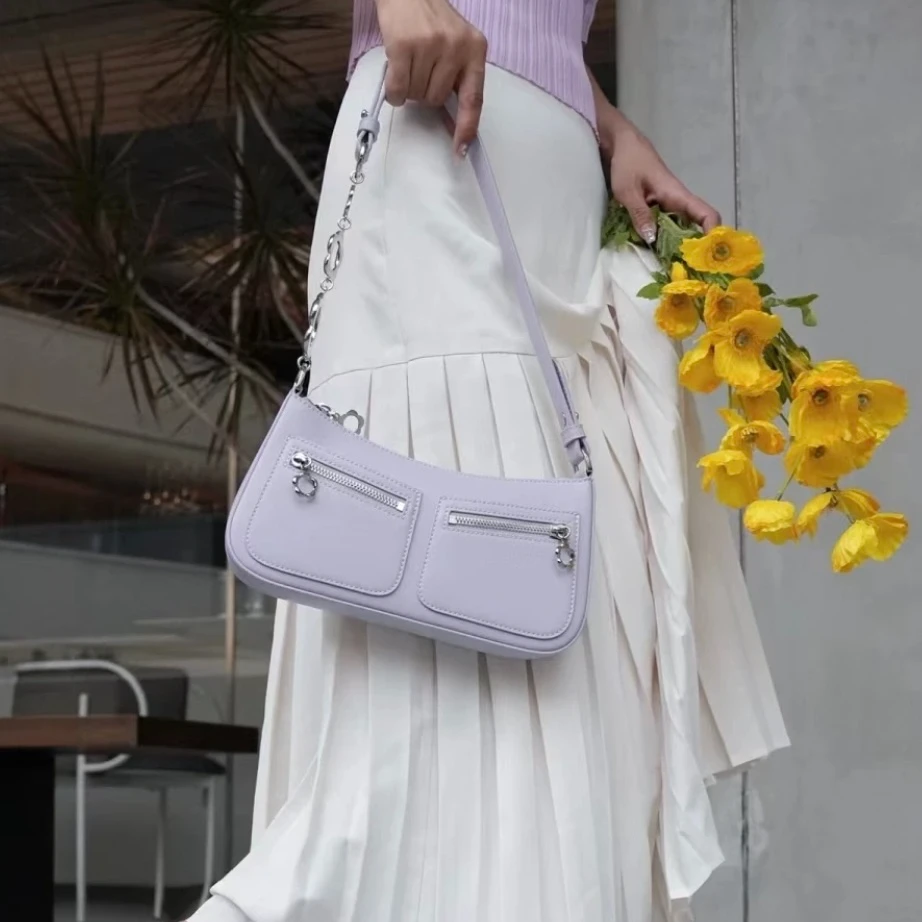 CHARLES&KEITH 20160126浅紫色M女士单肩手提包